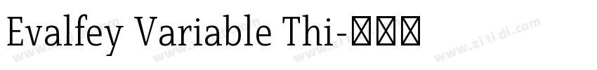 Evalfey Variable Thi字体转换